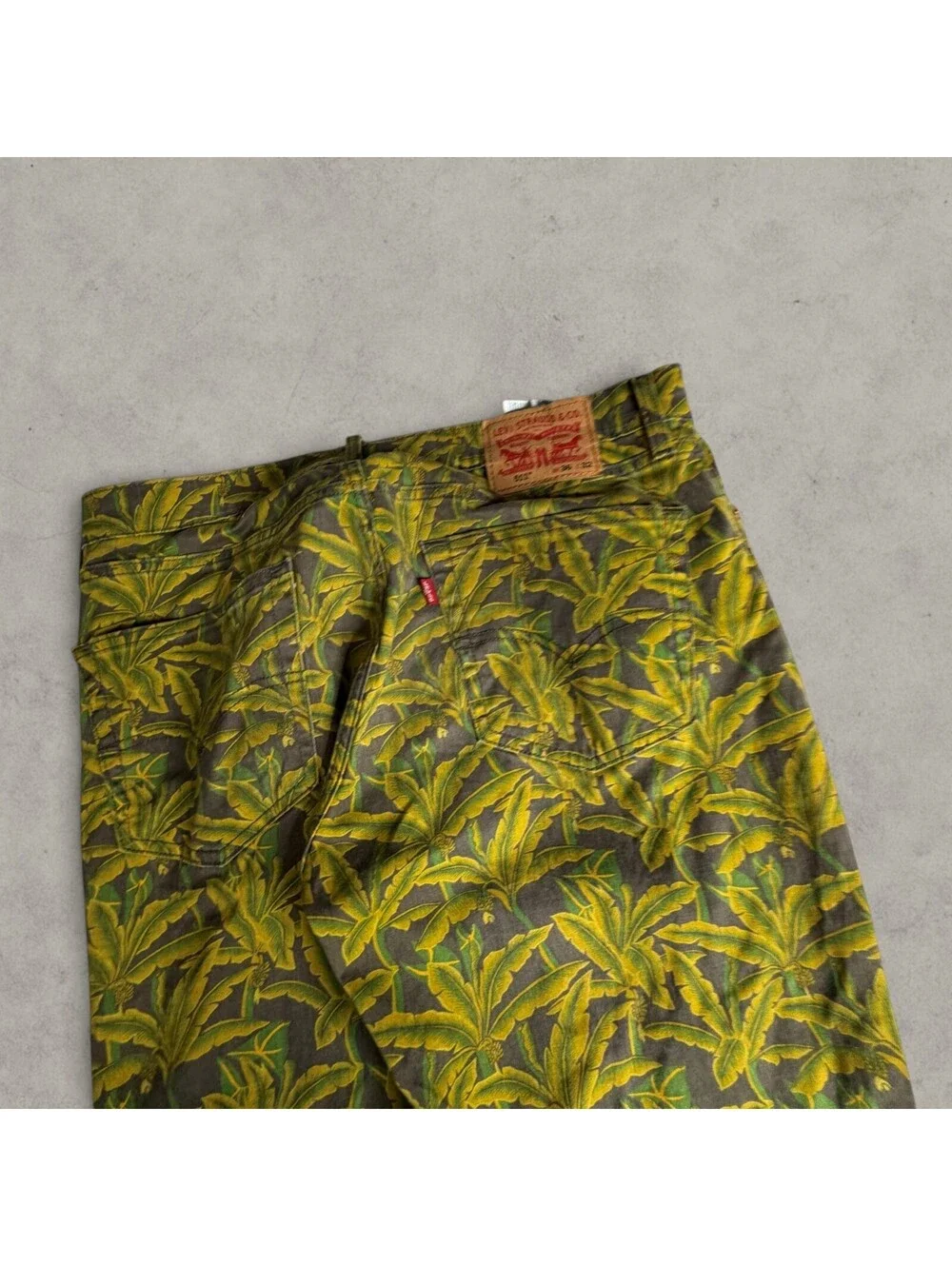 Levi's 511 Slim Fit Banana Tree Print Jeans Men's Size 36x32
